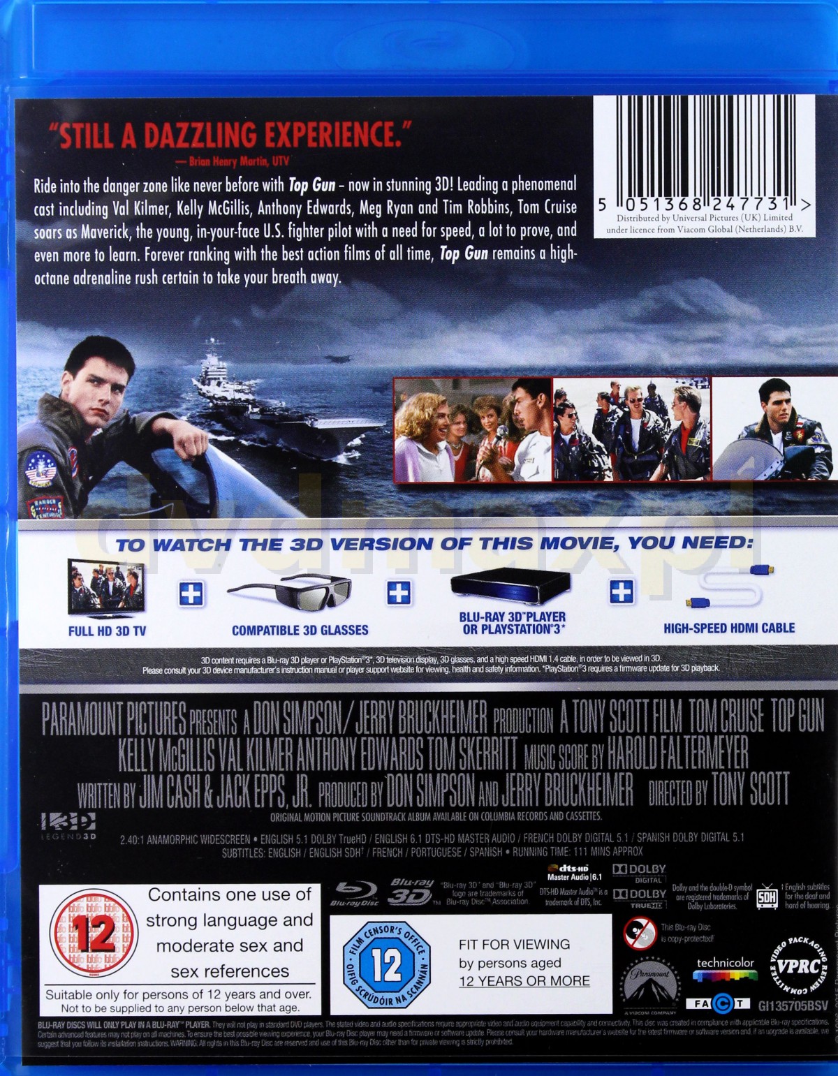 Top Gun [Blu-ray] [Region A & B & C]: : Tom Cruise, Tim  Robbins, Kelly McGillis, Val Kilmer, Anthony Edwards, Tom Skerritt, Tony  Scott, Tom Cruise, Tim Robbins: DVD & Blu-ray