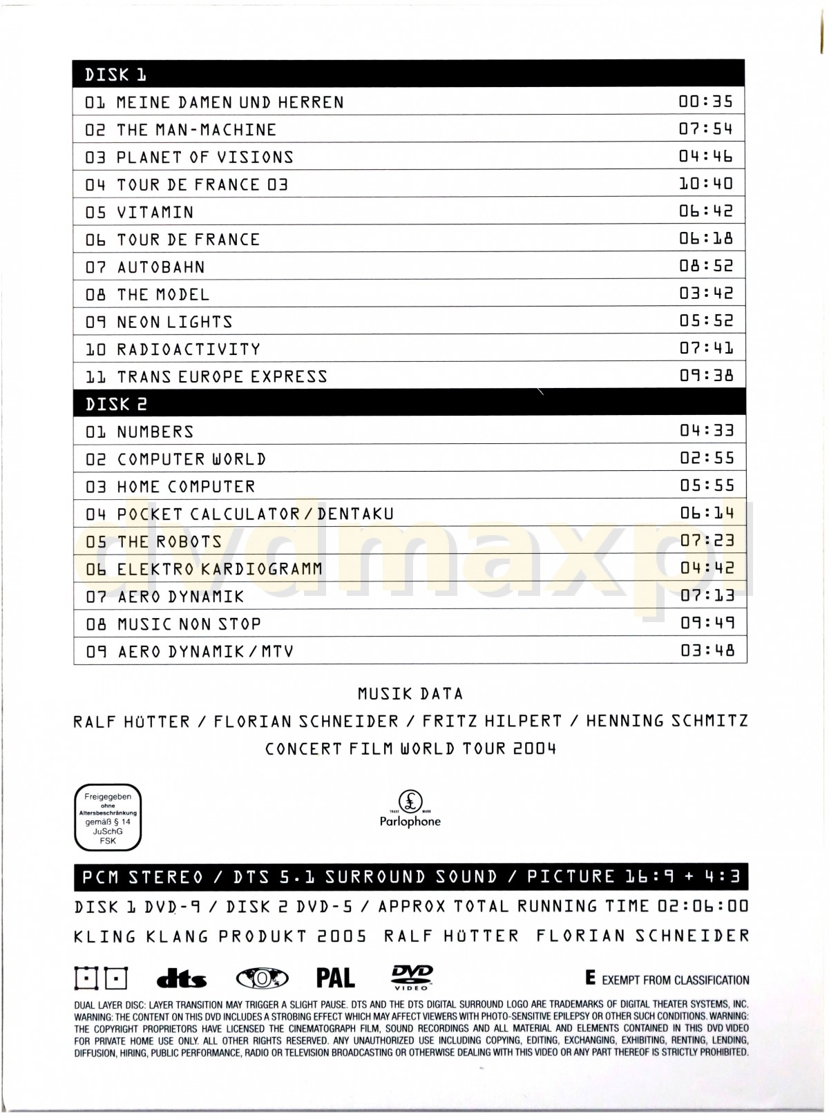 Sklep Punkt44.pl | Kraftwerk: Minimum - Maximum (digipack) [2DVD]